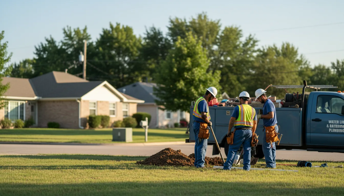 Residential water line and bathroom plumbing service in Oakdale, CA